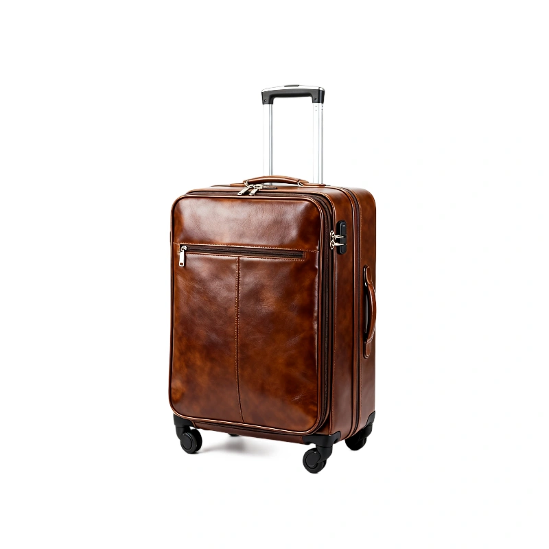 Expandable PU Leather Suitcases