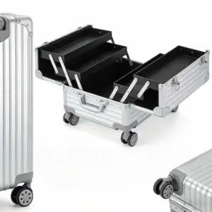 4 in 1 Aluminum Rolling Organizer Case