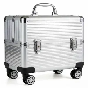 Aluminum Lockable Rolling Makeup Organizer Case