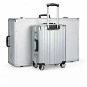 Aluminum Lockable Rolling Travel Organizer Case