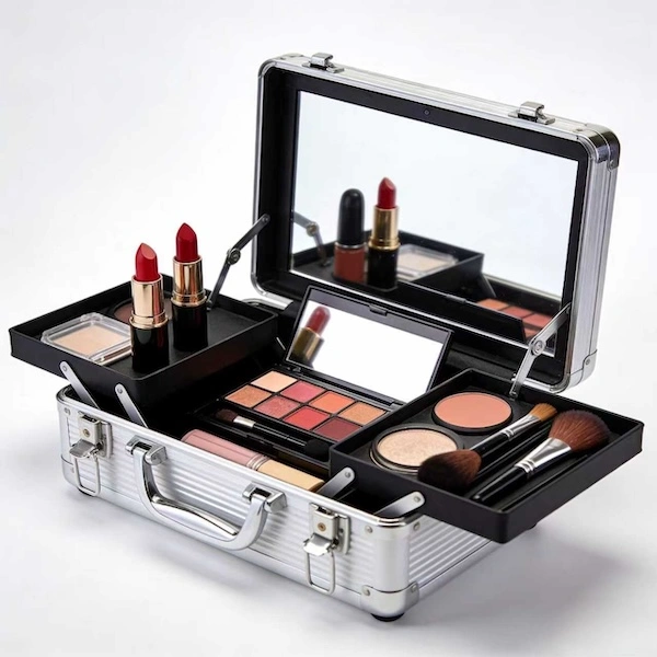 Aluminum with Trays hard makeup case