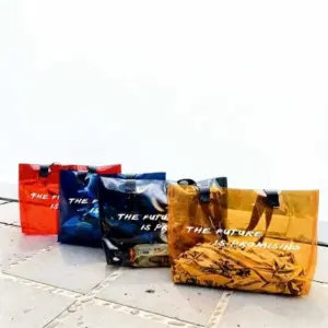 Blue Orange Beach Big PVC Jelly Bag