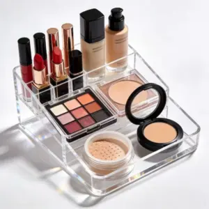 Clear acrylic makeup case