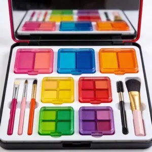 Colorful makeup case set