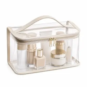 Desktop Plastic Rectangle Clear Makeup Case