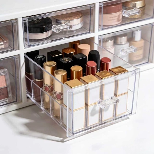 Drawer plastic makeup box