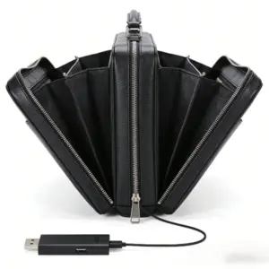 Expandable Travel Briefcase with USB Port