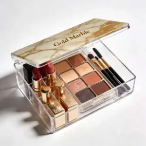 Gold Marble acrylic makeup case