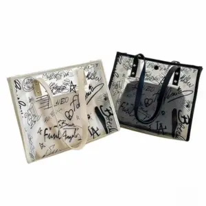 Graffiti Printed Big PVC Jelly Bag