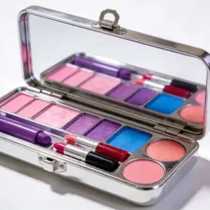 Kids aluminum makeup case