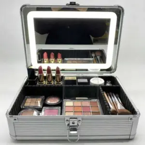 LED Mirror aluminum makeup case