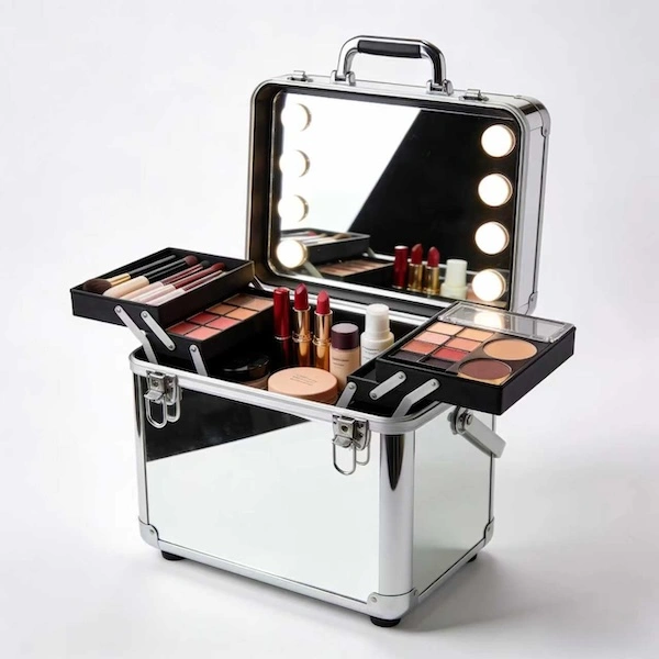 Large Mirror Bucket Vanity Cases