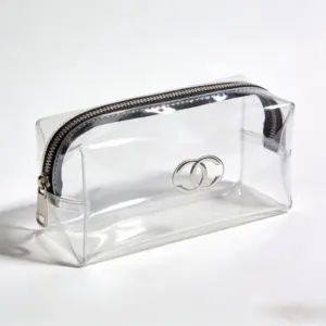 Logo Printed Zipper PVC Jelly Makeup Bag