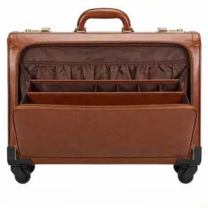 PU Leather Rolling Storage Organizer Case