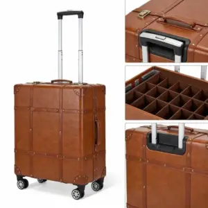 PU Leather Rolling Storage Organizer Cases