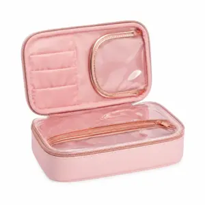 Pink Rose Golden  Mini Makeup Case