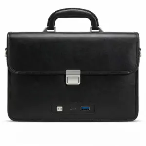 Premium Tech Briefcase with USB Charging Port