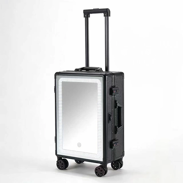 Professional LED Mirror Makeup Rolling Case