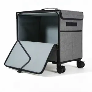 Rolling Collapsible Storage Box with Wheels