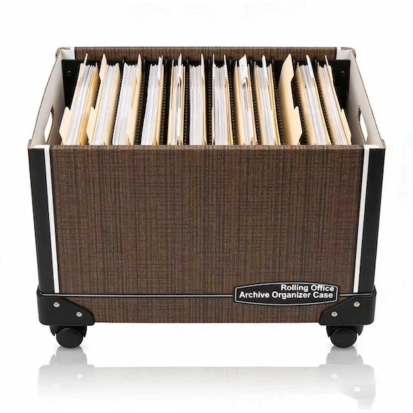 Rolling Office Archive Organizer Case