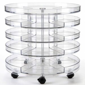 Rolling Rotating Vanity Organizer