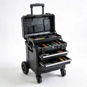 Rolling Tool Organizer Case with Compartments