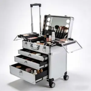 Rolling makeup case set