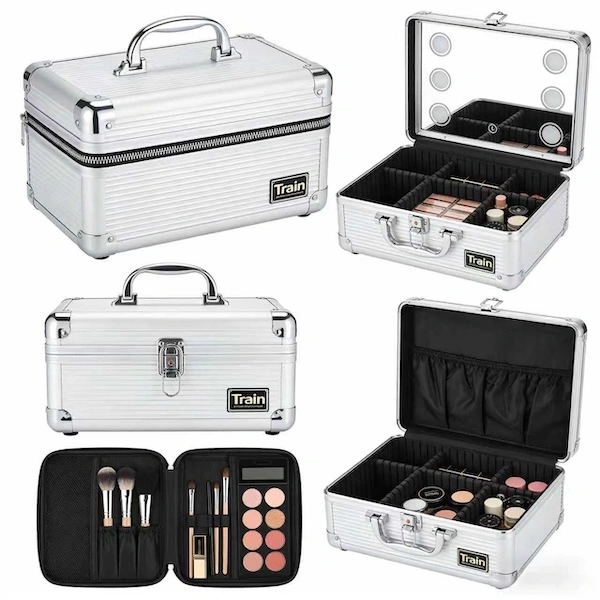 Train Case makeup case set