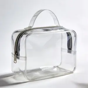 Zipper and Handle PVC Jelly Makeup Bag