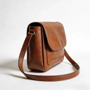 brown leather bag