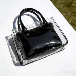 girls Transparent PVC Jelly Handle Bag