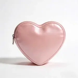 pink heart shaped bag