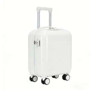 small white suitcase
