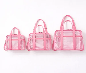 Three sizes of pink jelly bags