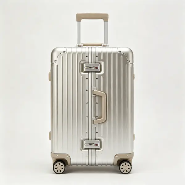 Aluminum Checked Luggage - Image 2