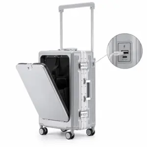 USB Charging Front-opening Smart Suitcase